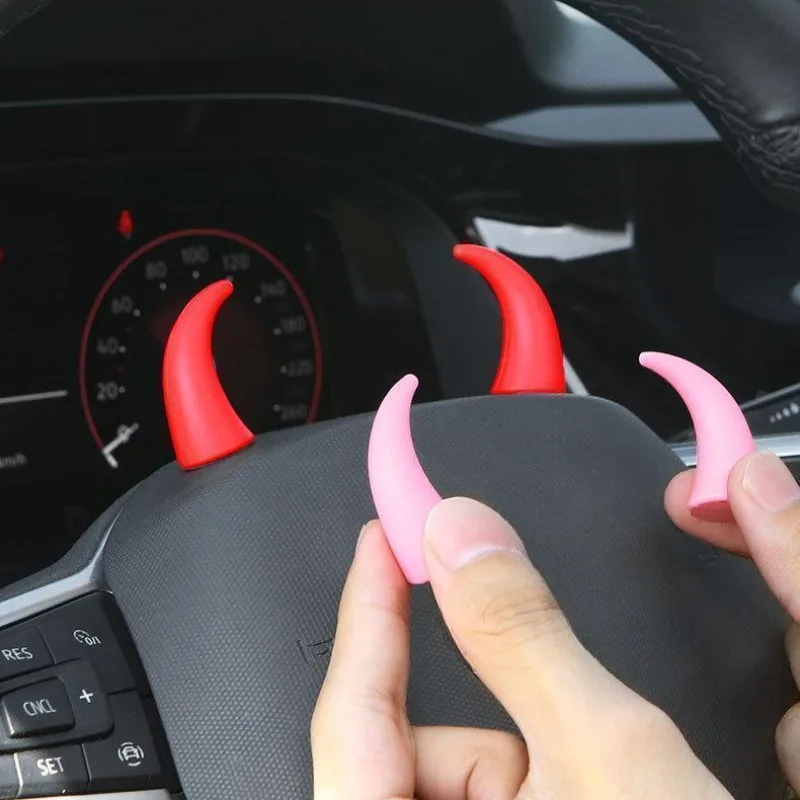 2Pcs Creative Car Steering Wheel Devil's Corner Decoration Small Devil Horn Dashboard Motorcycle Helmet Stickers Car Ornaments
2Pcs Creative Car Steering Wheel Devil's Corner Decoration Small Devil Horn Dashboard Motorcycle Helmet Stickers Car Ornaments