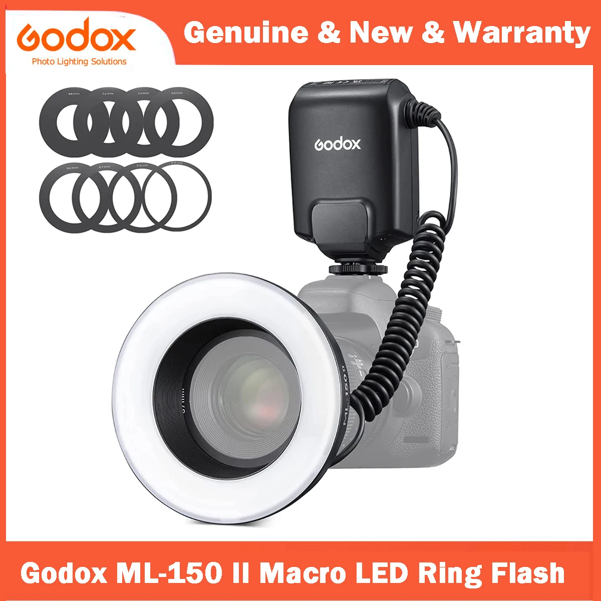 Вспышка Godox ML-150 II Macro LED Ring Flash Speedlite для камер Sony Canon Nikon Fuji Olympus Panasonic DSLR для видеосъемки
Вспышка Godox ML-150 II Macro LED Ring Flash Speedlite для камер Sony Canon Nikon Fuji Olympus Panasonic DSLR для видеосъемки