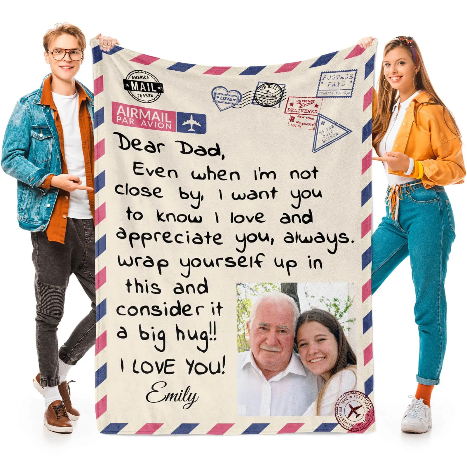 To My Dad Flannel Blanket DIY Picture 3D Printed Airmail Throw Blankets for Beds Plush Quilts Birthday Gifts Dropshipping
To My Dad Flannel Blanket DIY Picture 3D Printed Airmail Throw Blankets for Beds Plush Quilts Birthday Gifts Dropshipping