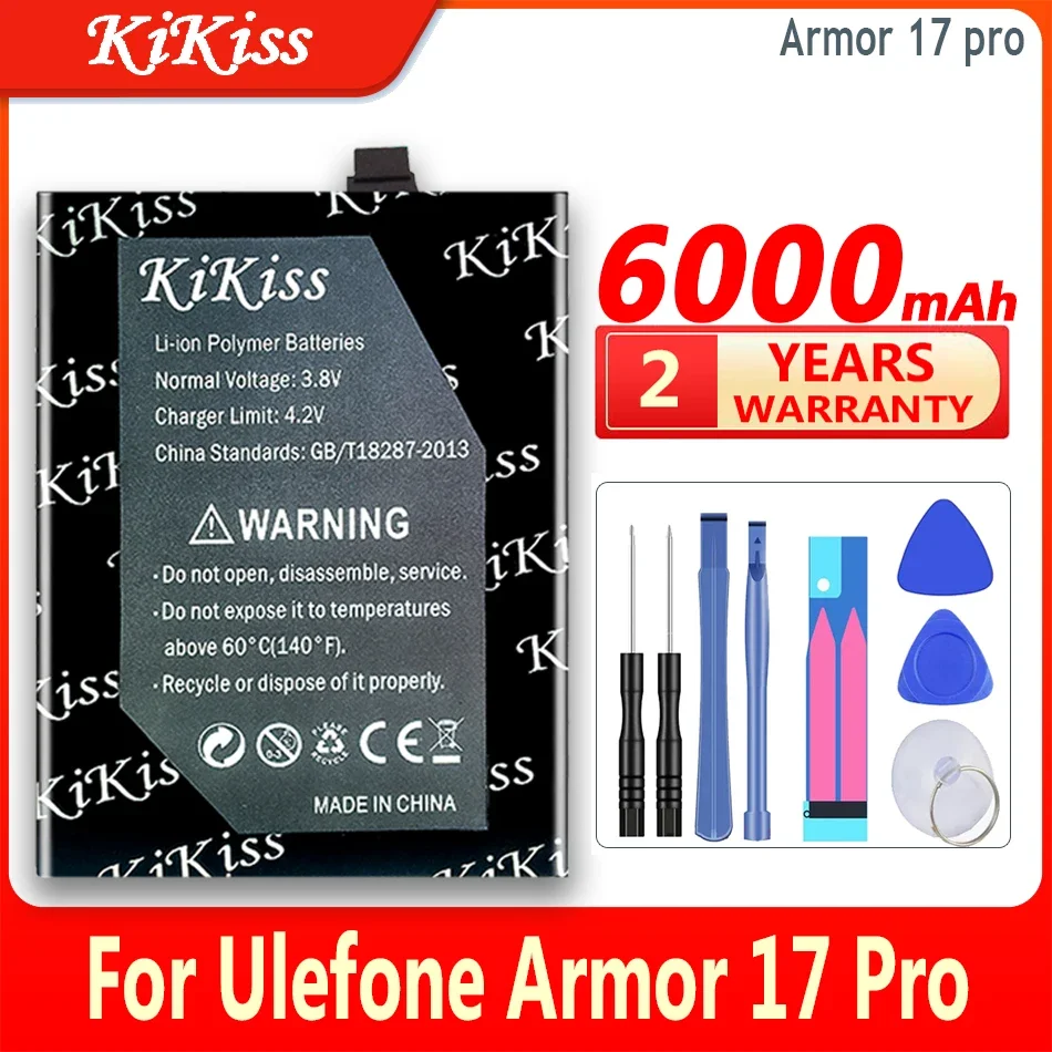 Аккумулятор высокой емкости KiKiss Armor 17 pro 6000 мАч для Ulefone Armor17 Pro 17Pro Bateria
Аккумулятор высокой емкости KiKiss Armor 17 pro 6000 мАч для Ulefone Armor17 Pro 17Pro Bateria