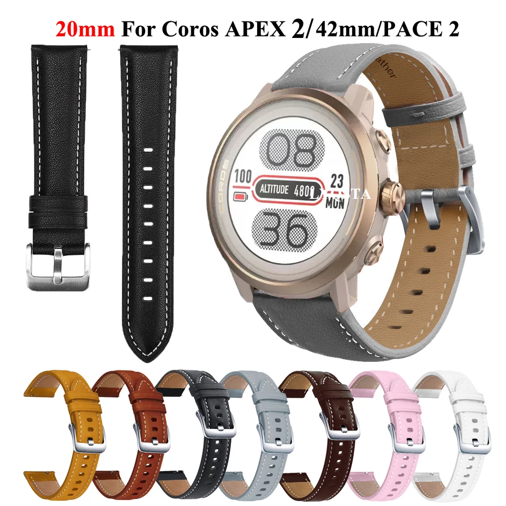 20mm Leather Sport Wristband For COROS APEX 2/42mm Strap Watchbands For COROS PACE 2 PACE2 SUUNTO 3 Fitness Smart Watch Bracelet
20mm Leather Sport Wristband For COROS APEX 2/42mm Strap Watchbands For COROS PACE 2 PACE2 SUUNTO 3 Fitness Smart Watch Bracelet