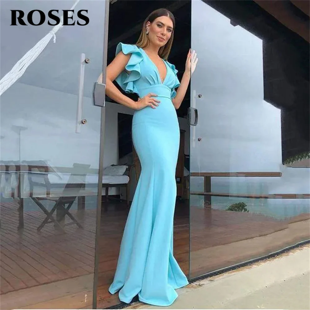 ROSES V Neck Prom Dress Short Sleeves Mermaid Party Dresses Mint Green Celebrity Gowns Stain Wedding Party Dress вечерние платья
ROSES V Neck Prom Dress Short Sleeves Mermaid Party Dresses Mint Green Celebrity Gowns Stain Wedding Party Dress вечерние платья