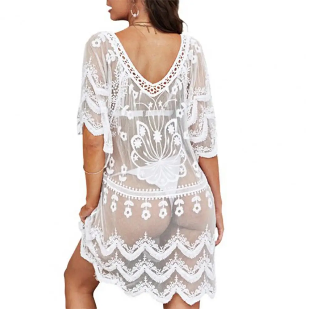 Sexy Women Beachwear Summer Beach Cover-ups Sexy Mesh Swimwear Cover Up Embroidered V-neck Bikini Cover-up Lace Tunic for Women
Sexy Women Beachwear Summer Beach Cover-ups Sexy Mesh Swimwear Cover Up Embroidered V-neck Bikini Cover-up Lace Tunic for Women
