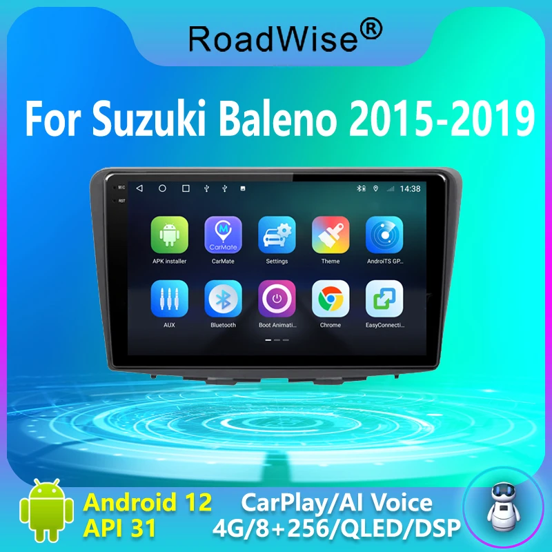 

Roadwise 8+256 Android 12 Car Radio Carplay For Suzuki Baleno 2015 2016 2017 2018 2019 Multimedia 4G Wifi GPS DVD 2Din Autoradio