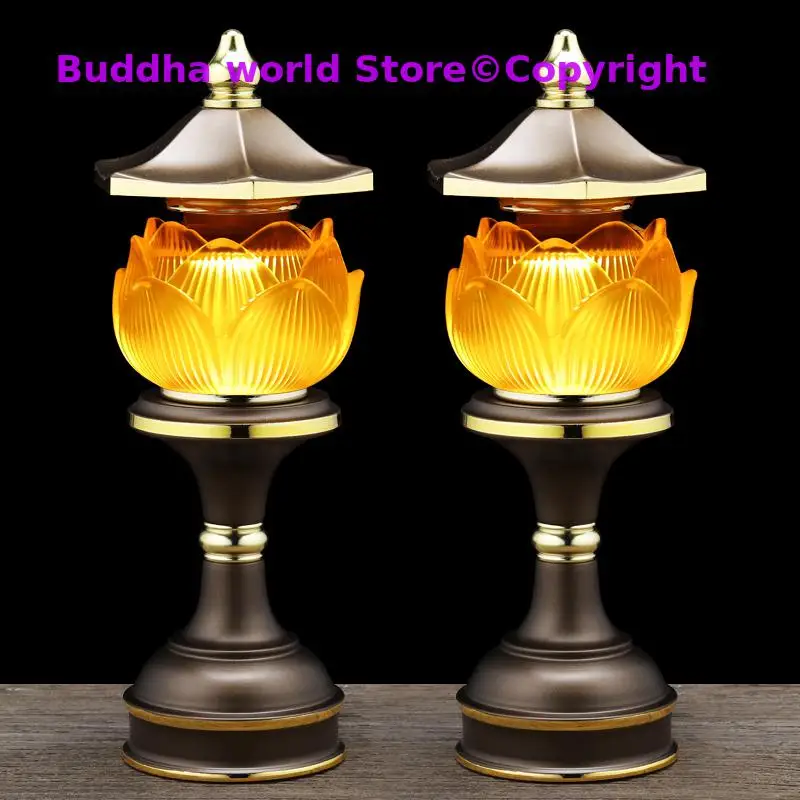 A Pair 2PCS Wholesale Buddhism supply HOME Shop temple altar Buddhist worship tool high grade Lotus LED buddha Light 30cm tall 
A Pair 2PCS Wholesale Buddhism supply HOME Shop temple altar Buddhist worship tool high grade Lotus LED buddha Light 30cm tall