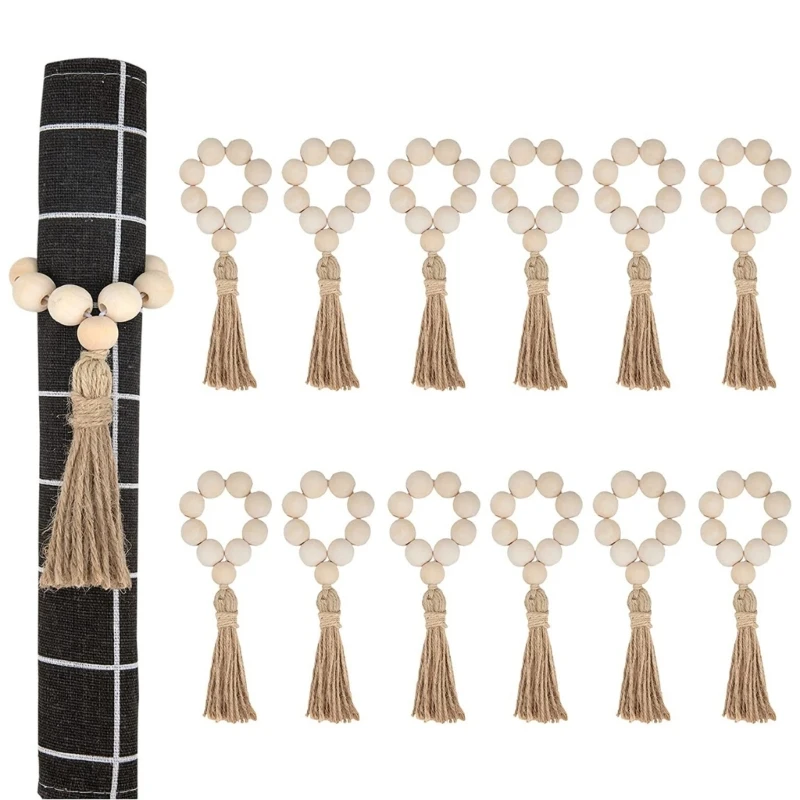 Bead with Tassels Beads Rustic Country Decorations Wall Hanging Decor Napkin Buckle for Weddings Home Decor
Bead with Tassels Beads Rustic Country Decorations Wall Hanging Decor Napkin Buckle for Weddings Home Decor