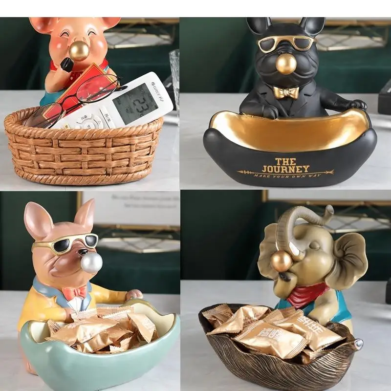 Key Groceries Storage Box Cartoons Blowing Bubbles Animal Storage Tray Ornaments Resin Pig Dog Elephant Statue Crafts Decoration
Key Groceries Storage Box Cartoons Blowing Bubbles Animal Storage Tray Ornaments Resin Pig Dog Elephant Statue Crafts Decoration