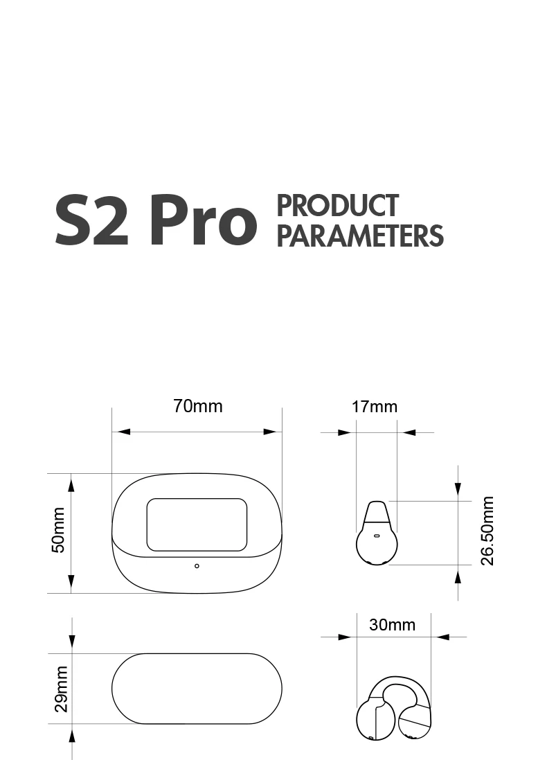 Sanag S2 Pro Smart Screen Bluetooth Earphone Ear Clip Headset Wireless Open Ear TWS Sports Headphones Hifi Sound Earclip Earbuds Sanag S2 Pro Smart Screen Bluetooth Earphone Ear Clip Headset Wireless Open Ear TWS Sports Headphones Hifi Sound Earclip Earbuds