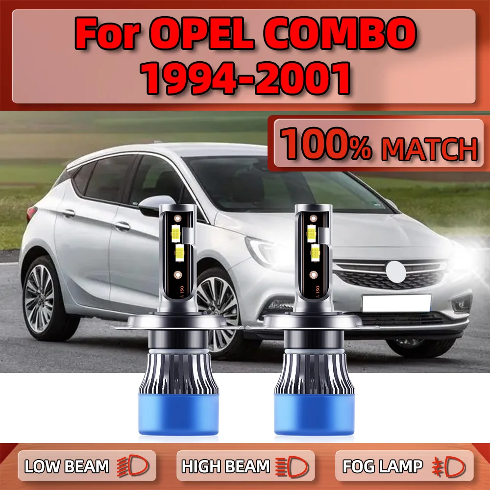 

20000LM LED Headlight Bulbs Canbus H4 High Low Beam Car Lights 12V 6000K For OPEL COMBO 1994 1995 1996 1997 1998 1999 2000 2001