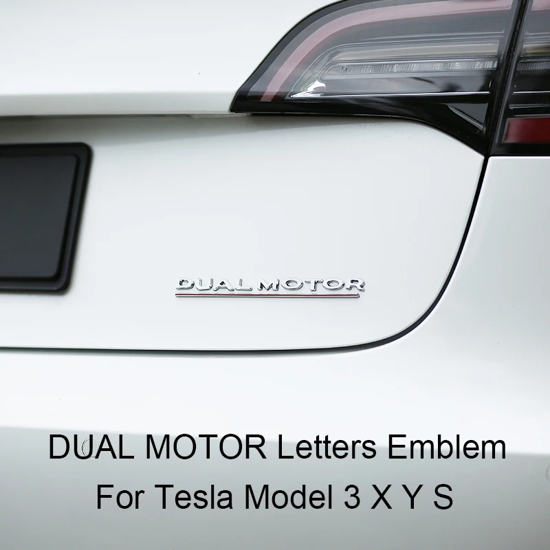 For Tesla Model 3 S X Y DUAL MOTOR Underlined Letters Emblem Accessories High Performance Trunk Car Sticker Chrome
For Tesla Model 3 S X Y DUAL MOTOR Underlined Letters Emblem Accessories High Performance Trunk Car Sticker Chrome