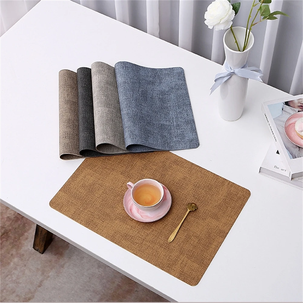 Double Sided PU Leather Placemats Place Mats Waterproof For Kitchen Table Coffee Cup Wine Decorative Mat Placemats For Table
Double Sided PU Leather Placemats Place Mats Waterproof For Kitchen Table Coffee Cup Wine Decorative Mat Placemats For Table