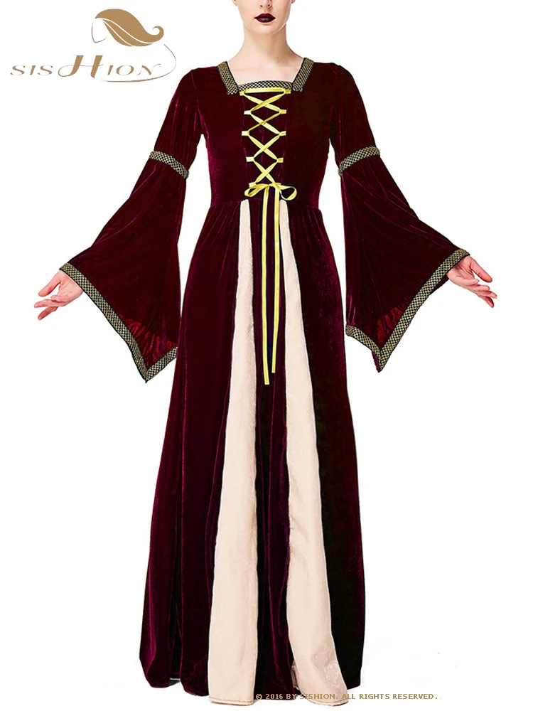 Женское платье с расклешенными рукавами SISHION, длинное платье в стиле ретро средневековой моды для выступлений, модель VD3669 вечерние, длинное платье в стиле пэчворк со шнуровкой спереди
Женское платье с расклешенными рукавами SISHION, длинное платье в стиле ретро средневековой моды для выступлений, модель VD3669 вечерние, длинное платье в стиле пэчворк со шнуровкой спереди