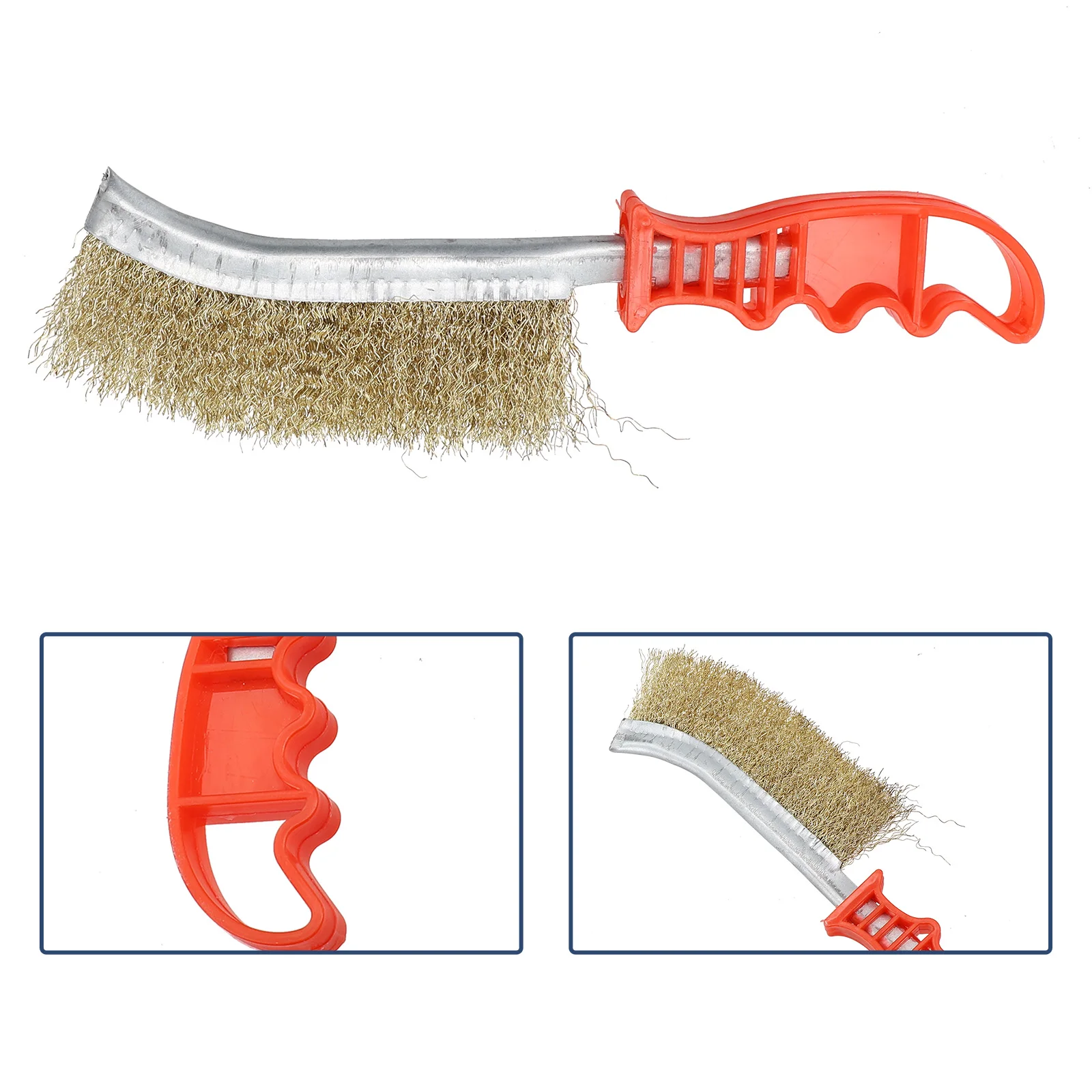1pc Steel Wire Brush For Cleaning Rust Removal Heavy Duty Brass Brush With Plastic Handle Barbecue Cleaning Polishing Brush
1pc Steel Wire Brush For Cleaning Rust Removal Heavy Duty Brass Brush With Plastic Handle Barbecue Cleaning Polishing Brush