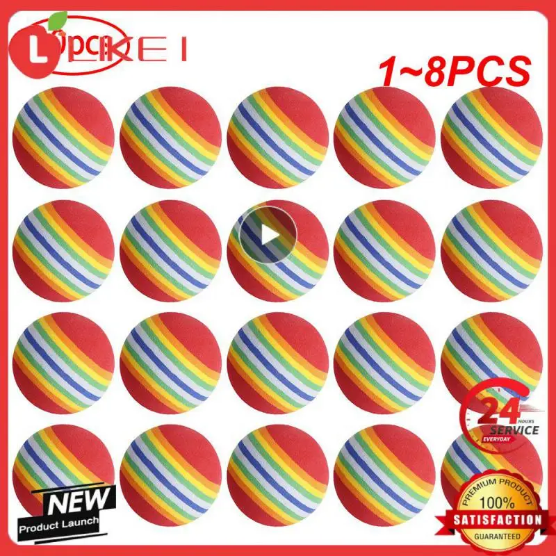 1~8PCS Golf Ball 38mm EVA Foam Soft Rainbow Stripe Golf Training Ball Swing Golf Club Beginner Practice Training Aids Ball
1~8PCS Golf Ball 38mm EVA Foam Soft Rainbow Stripe Golf Training Ball Swing Golf Club Beginner Practice Training Aids Ball