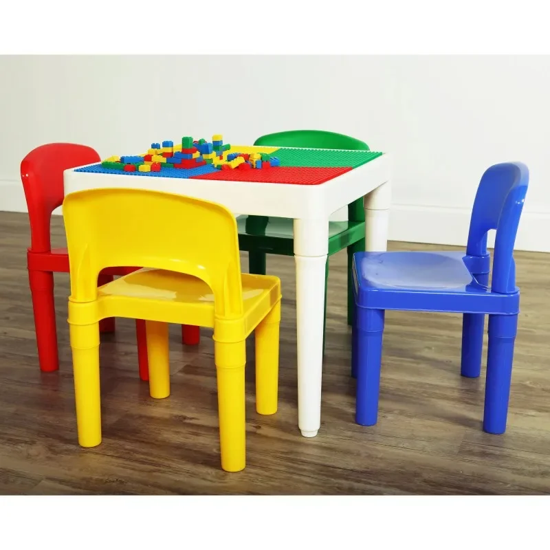 Humble Crew 2-in-1 Kids Plastic Activity Table and 4 Chairs Set, White, Pink & Purple
Humble Crew 2-in-1 Kids Plastic Activity Table and 4 Chairs Set, White, Pink & Purple