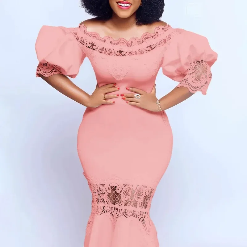 African Dresses For Women Spring Autumn Africa Clothing 3/4 Sleeve Sexy Off The Shoulder Perspective Office Lady Party Dress
African Dresses For Women Spring Autumn Africa Clothing 3/4 Sleeve Sexy Off The Shoulder Perspective Office Lady Party Dress