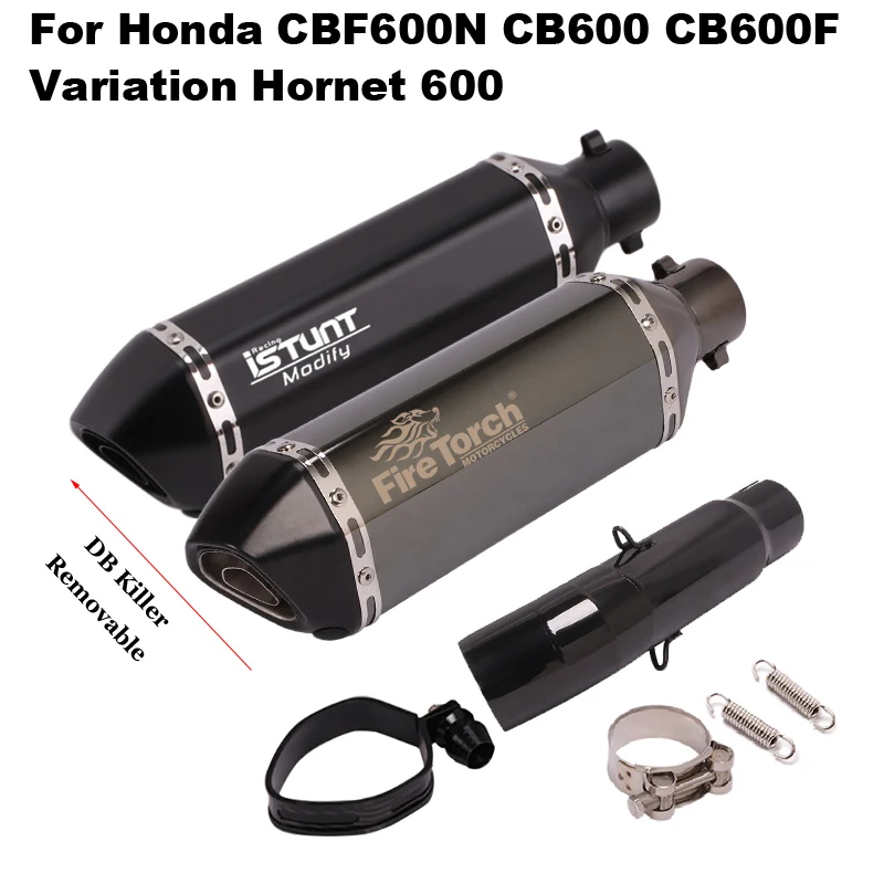 Motorcycle Black Exhaust Escape Muffler Middle Link Pipe DB Killer Slip-On For Honda CBF600N CB600 CB600F Variation Hornet 600
Motorcycle Black Exhaust Escape Muffler Middle Link Pipe DB Killer Slip-On For Honda CBF600N CB600 CB600F Variation Hornet 600