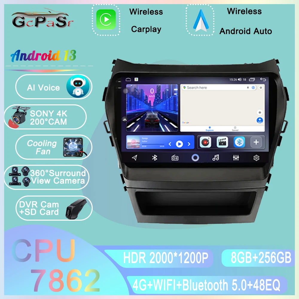 Автомобильный радиоприемник Android 13 Carplay для Hyundai Santa Fe IX45 2013 - 2017 навигация GPS Android автоэкран стерео № 2din DVD 5G Wifi
Автомобильный радиоприемник Android 13 Carplay для Hyundai Santa Fe IX45 2013 - 2017 навигация GPS Android автоэкран стерео № 2din DVD 5G Wifi