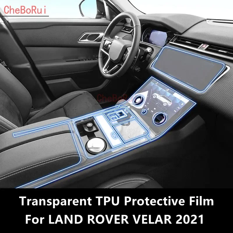 

For RANGE ROVER VELAR 2021 Car Interior Center Console Transparent TPU Protective Film Anti-scratch Repair Film AccessoriesRefit