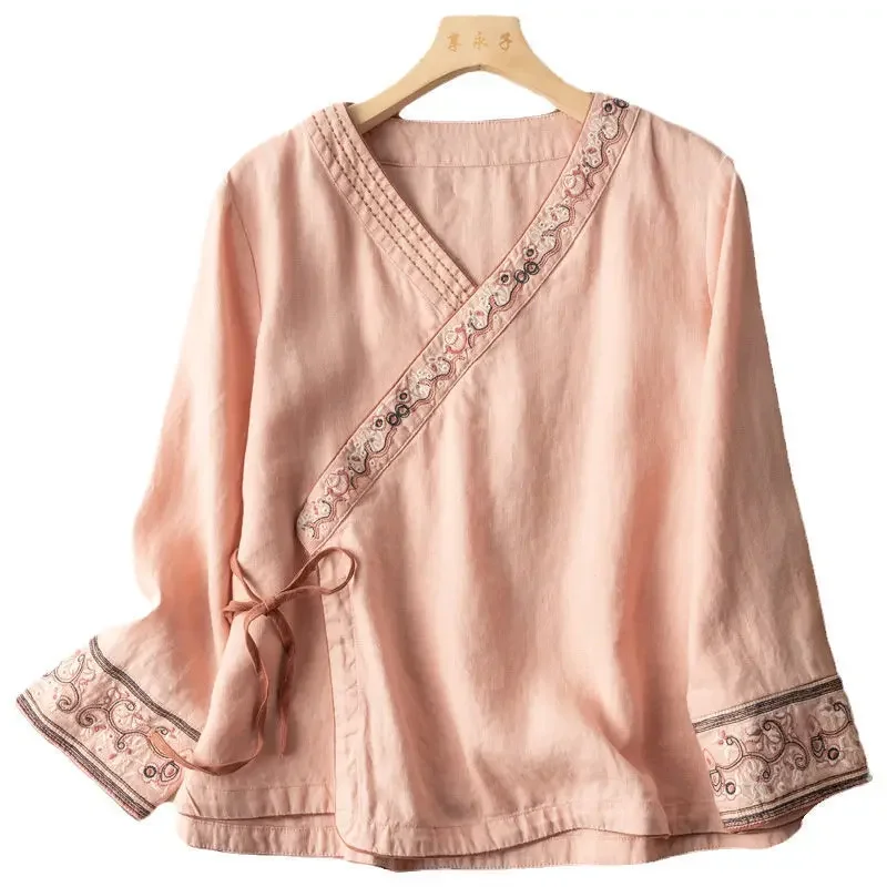 Китайский ханьфу с вышивкой, улучшенный короткий чонсам, топы с V-образным вырезом, китайская Цветочная рубашка, костюм Тан, весенняя одежда тайчи
Китайский ханьфу с вышивкой, улучшенный короткий чонсам, топы с V-образным вырезом, китайская Цветочная рубашка, костюм Тан, весенняя одежда тайчи