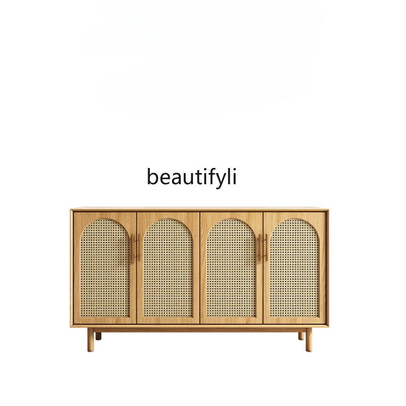 Japanese-Style Rattan Woven Solid Wood Sideboard Modern Simple Hallway Nordic Storage Living Room Tea Cabinet Storage
Japanese-Style Rattan Woven Solid Wood Sideboard Modern Simple Hallway Nordic Storage Living Room Tea Cabinet Storage