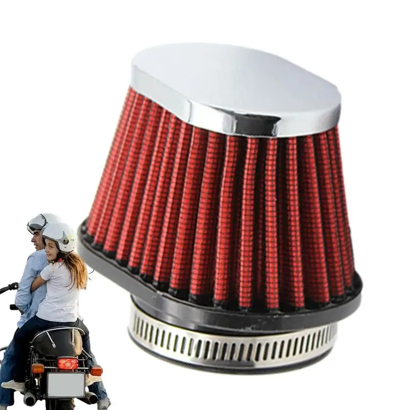 

Motorcycle Air Filter Cleaner Mushroom Head Engine Filter Clamp On Cold Air Filters 51/55/60mm Replacement Part Air Intake