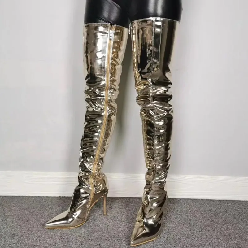 2024 New Handmade Womens Thigh High Boots Sexy Stiletto Heels Boots Pointed Toe Gorgeous Champagne Shoes Women Plus US Size 5-15
2024 New Handmade Womens Thigh High Boots Sexy Stiletto Heels Boots Pointed Toe Gorgeous Champagne Shoes Women Plus US Size 5-15
