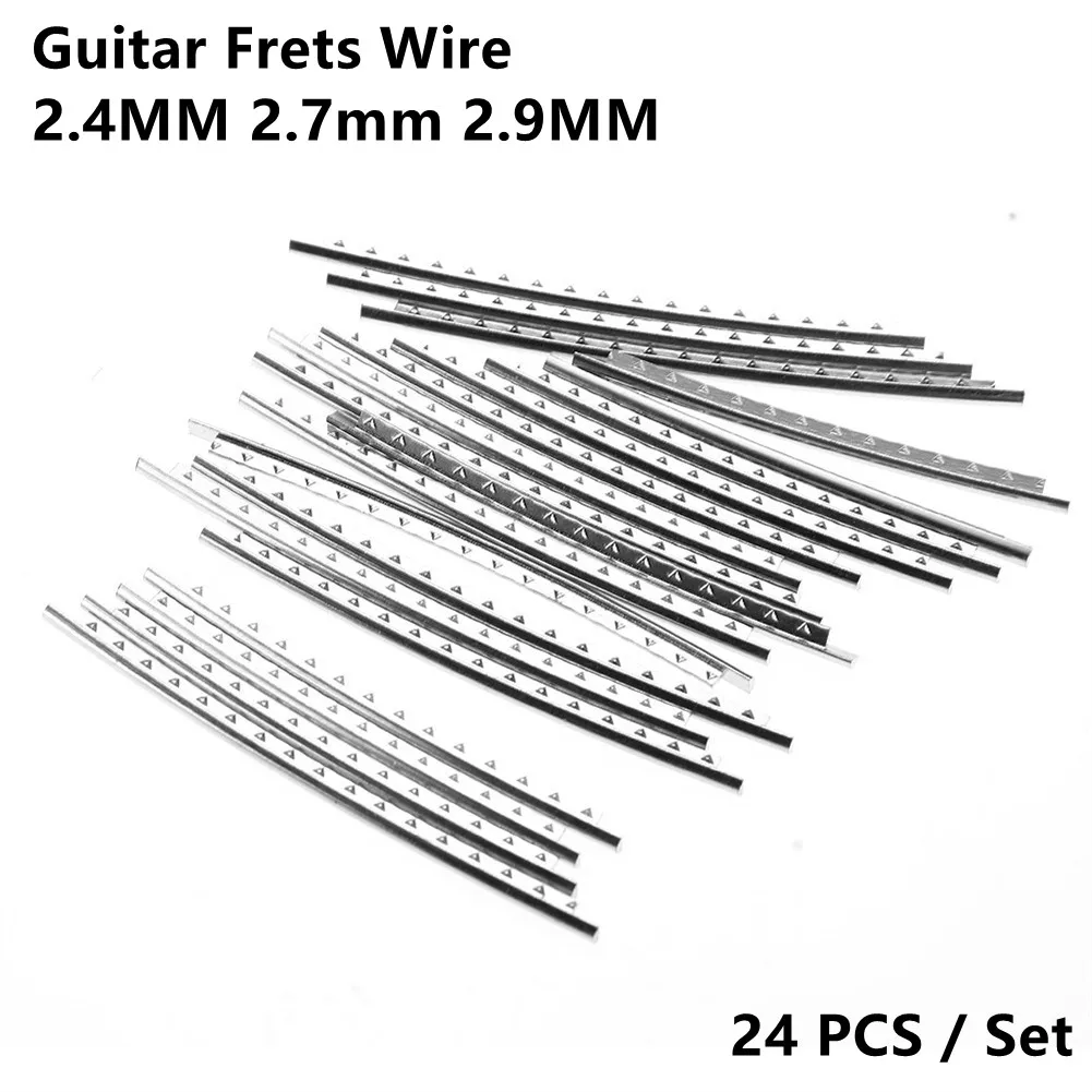 24pcs Guitar Frets Wire Fret Wire For Acoustic Electric Guitar Bass Fingerboard Nickel Silver 2.4/ 2.7 / 2.9MM Luthier Tool
24pcs Guitar Frets Wire Fret Wire For Acoustic Electric Guitar Bass Fingerboard Nickel Silver 2.4/ 2.7 / 2.9MM Luthier Tool