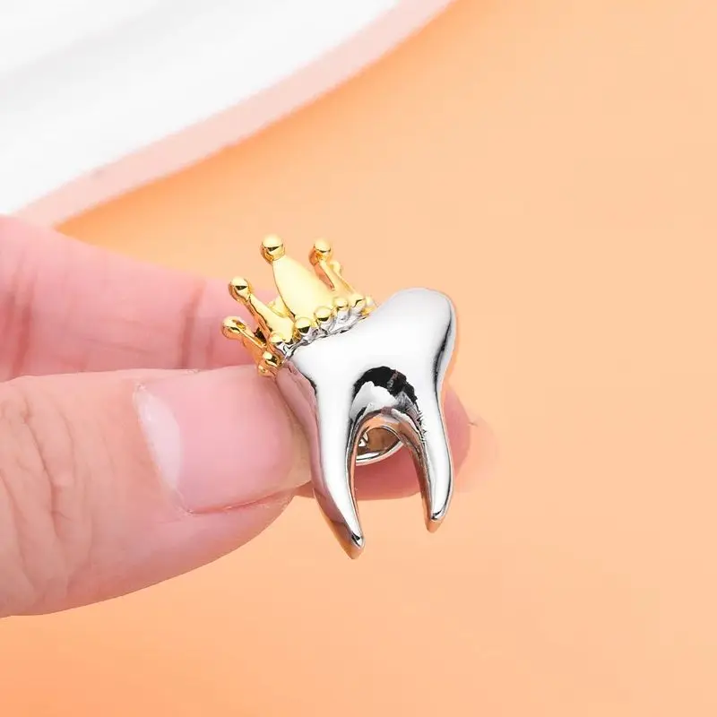 Crown Tooth Silver Plated Pin Fashion Small Delicate Medical Brooch Badge for Dentist Jewelry Gift Handicrafts Collection
Crown Tooth Silver Plated Pin Fashion Small Delicate Medical Brooch Badge for Dentist Jewelry Gift Handicrafts Collection