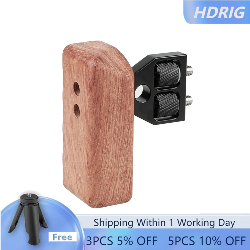 HDRIG DSLR Wood Wooden Handle Grip Mount Support for DV Video Cage Rig(Left Hand)
HDRIG DSLR Wood Wooden Handle Grip Mount Support for DV Video Cage Rig(Left Hand)