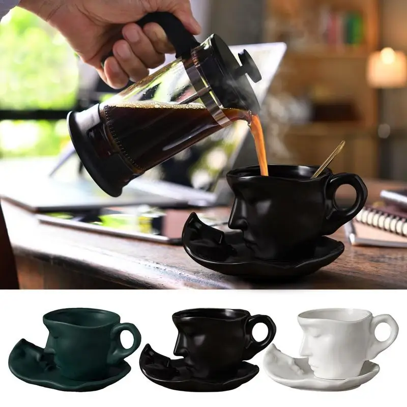 Europe Ceramic Mug And Saucer Set Table Decoration Emboss Mug Heatproof Ceramic Human Face Coffee Mug With Spoon For Home Cafe
Europe Ceramic Mug And Saucer Set Table Decoration Emboss Mug Heatproof Ceramic Human Face Coffee Mug With Spoon For Home Cafe
