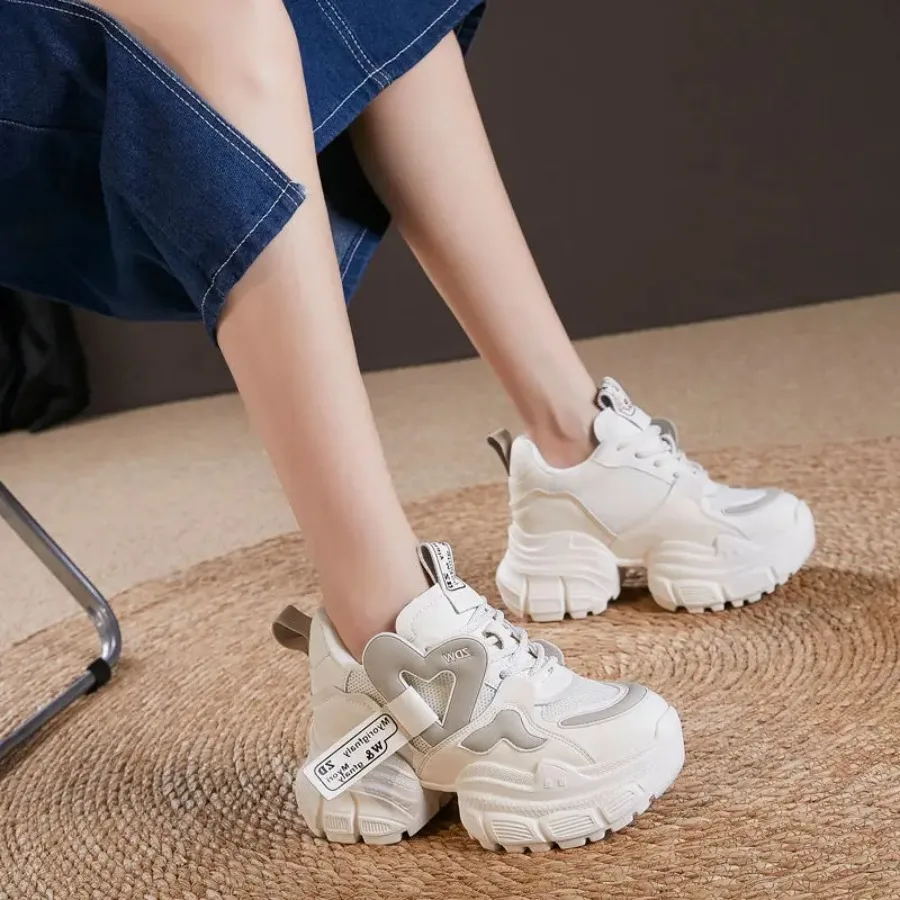 Krasovki 10cm Air Mesh Genuine Leather Hidden Heel Summer Chunky Sneakers Sandals Wedge Leisure Vulcanize Fashion Women Platform
Krasovki 10cm Air Mesh Genuine Leather Hidden Heel Summer Chunky Sneakers Sandals Wedge Leisure Vulcanize Fashion Women Platform