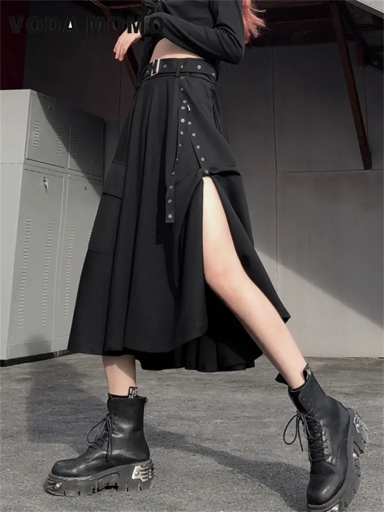 Y2k Skirt Female High Street Design Sashes Split Victorian Skirt Vintage Gothic Skirt Korean Pockets Party Long Sense of Design
Y2k Skirt Female High Street Design Sashes Split Victorian Skirt Vintage Gothic Skirt Korean Pockets Party Long Sense of Design