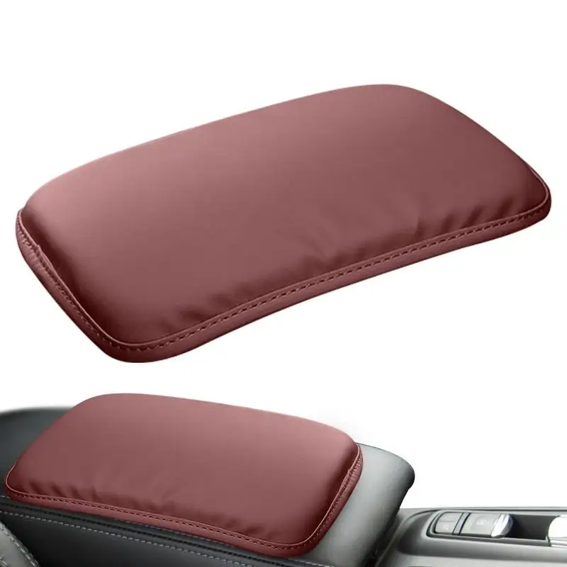 

Car Armrest Box Cushion Memory Foam Cushion Mat Car Center Console Cover Heightened PU Leather Arm Rest Covering Pad For Cars