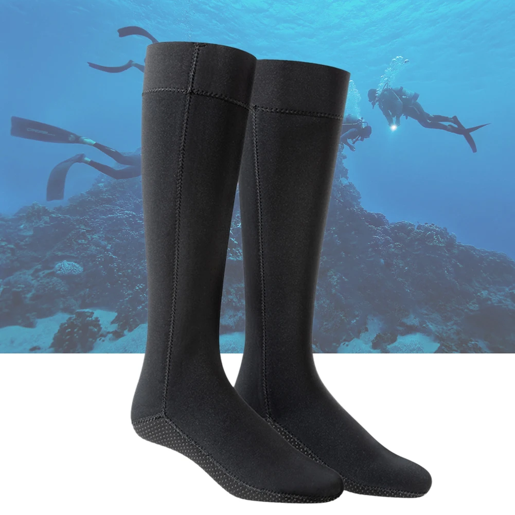 

3mm Snorkeling Spearfishing Socks Winter Warm Unisex Diving Surfing Boots Anti Slip Neoprene Wearable Lightweight for Men Women