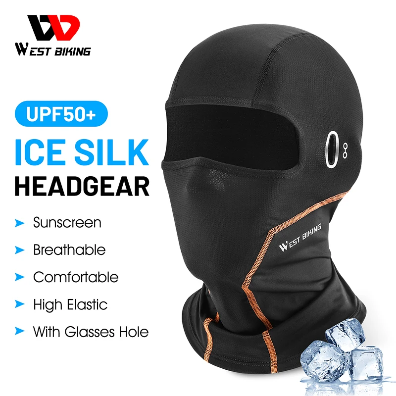 

WEST BIKING Summer Motorcycle Balaclava Bike Cycling Fishing Sun Protection Cool Hat Dustproof Face Cover Windproof Thermal Cap