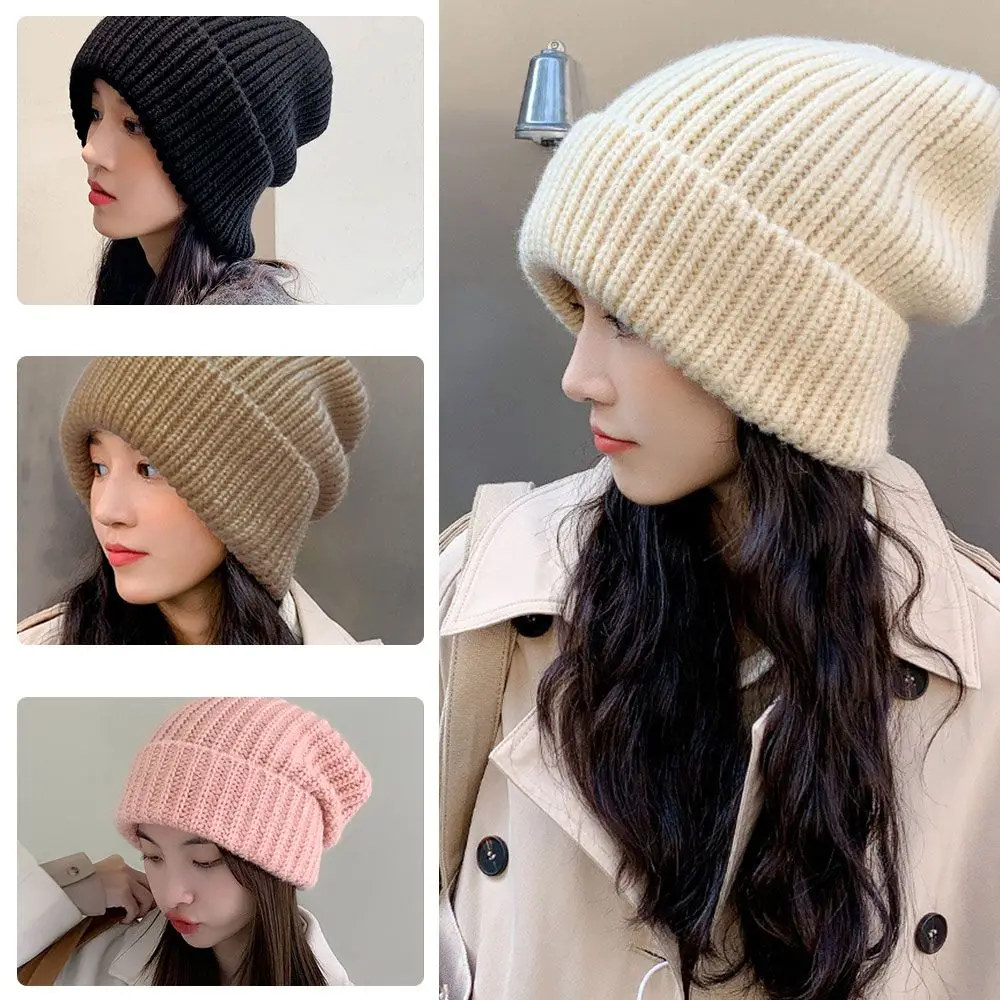 

High Quality Woman/Men New Ladies Casual Cap Female Beanie Caps Warmer Bonnet Knitted Beanies Winter Autumn Hats