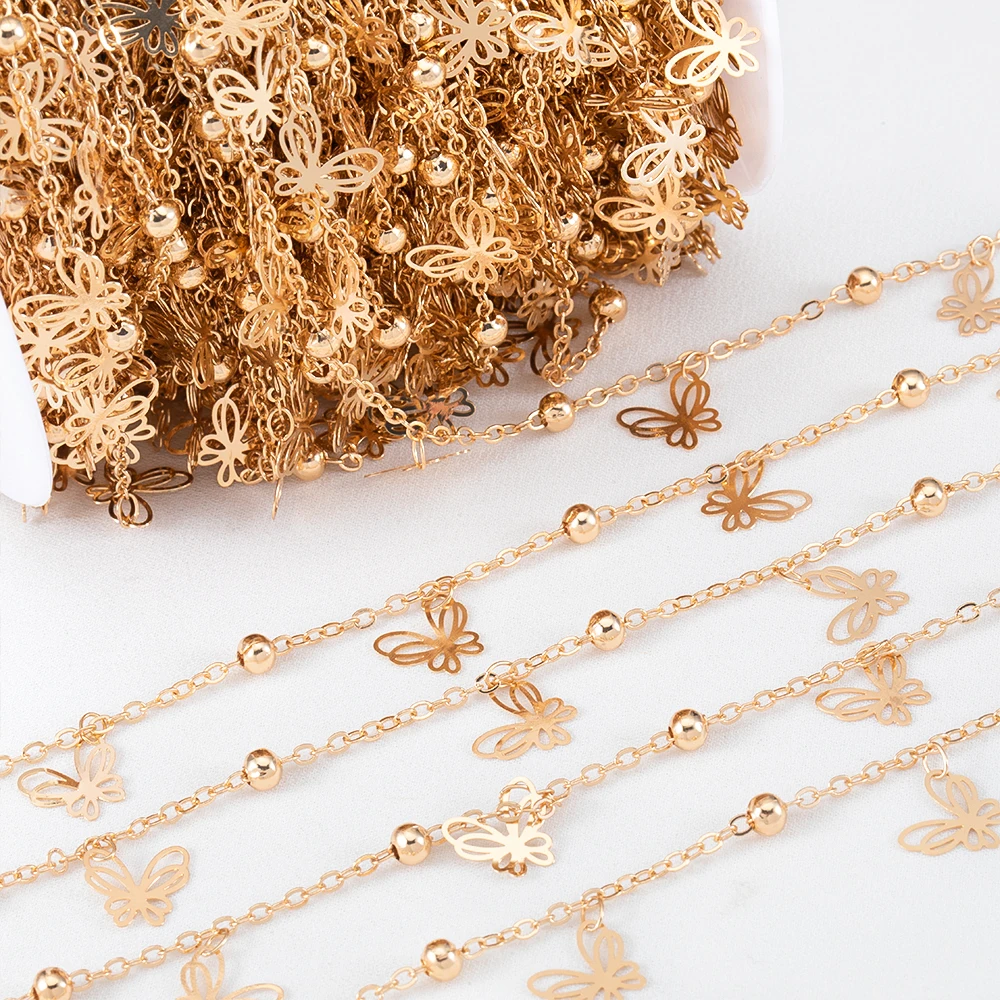 1 M Openwork Butterfly Pendant Chain Copper Metal Tassel Chain for DIY Women Necklace, Bracelet and Jewelry Making Accessories
1 M Openwork Butterfly Pendant Chain Copper Metal Tassel Chain for DIY Women Necklace, Bracelet and Jewelry Making Accessories