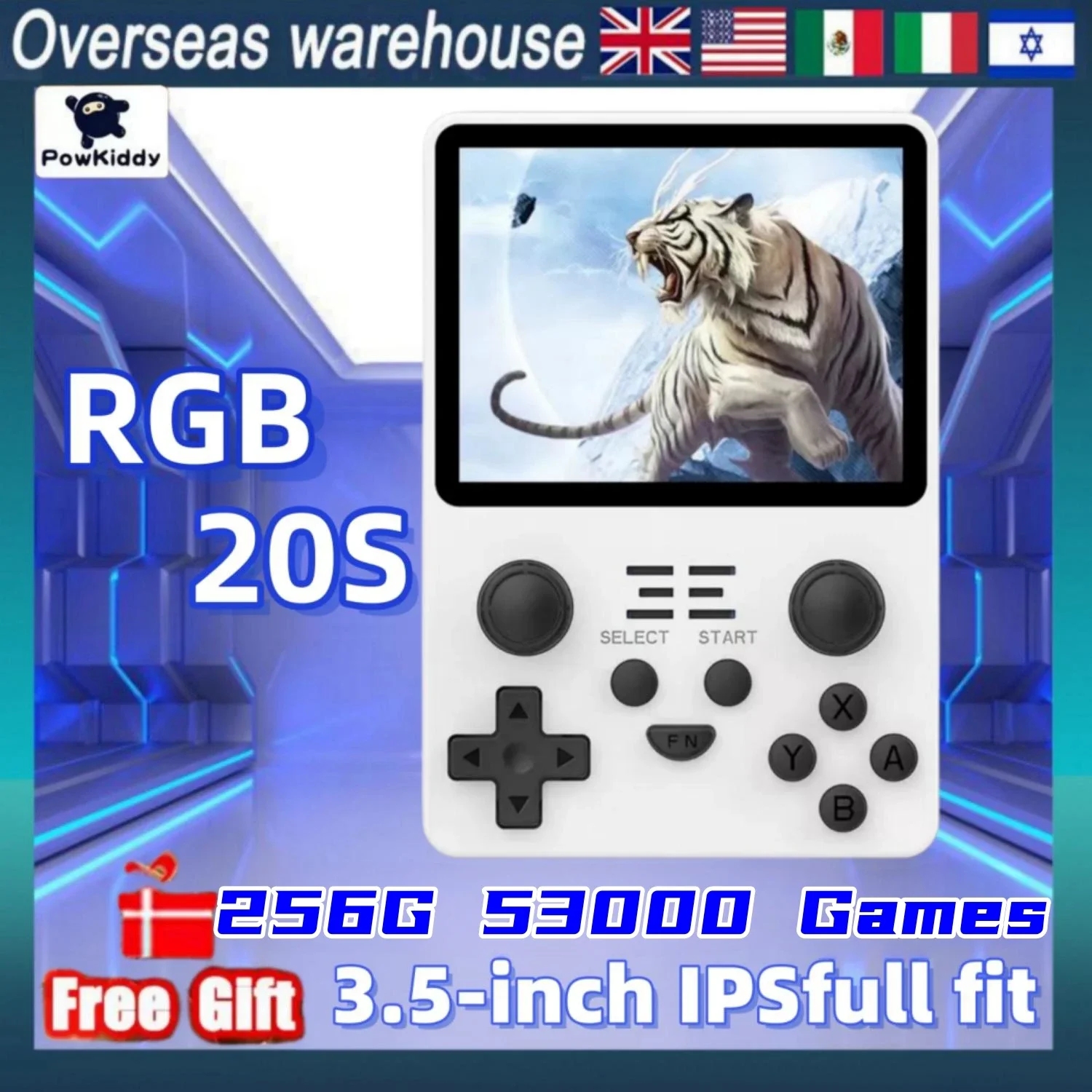 Powkiddy-RGB20S 256G Retro Game Console Open Source System Handheld Video Console player mini gaming popit electronic
Powkiddy-RGB20S 256G Retro Game Console Open Source System Handheld Video Console player mini gaming popit electronic