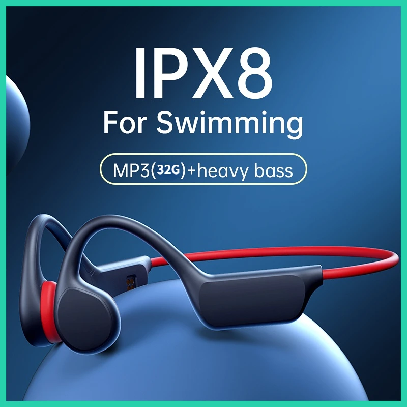 

pro new Bone conduction headsets Bluetooth after IPX8 waterproof MP3 for shokz openswim ear hook headset mic swimming headphones