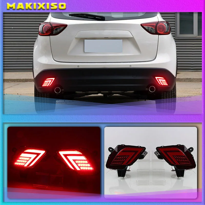 

2PCS LED Reflector For Mazda CX-5 CX5 2013 2014 2015 2016 Car Tail Light Rear Bumper Light Rear Fog Lamp Brake Light