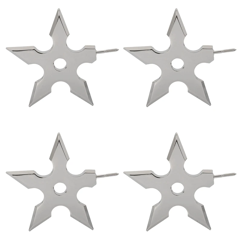 4X Coat Hooks Ninja Star Shape Stainless Steel Creative Wall Door Hook Clothes Hats Hanger Holder Home Decoration
4X Coat Hooks Ninja Star Shape Stainless Steel Creative Wall Door Hook Clothes Hats Hanger Holder Home Decoration