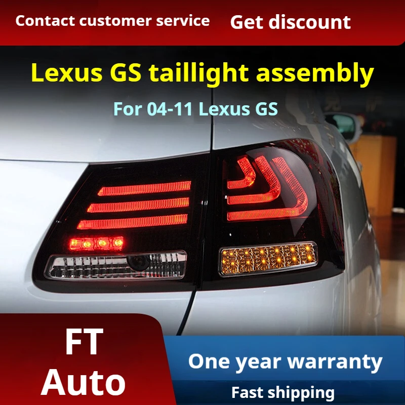 Car lights For 04-11 Lexus GS taillight assembly Lexus GS300 modified LED running lights turn signal
Car lights For 04-11 Lexus GS taillight assembly Lexus GS300 modified LED running lights turn signal