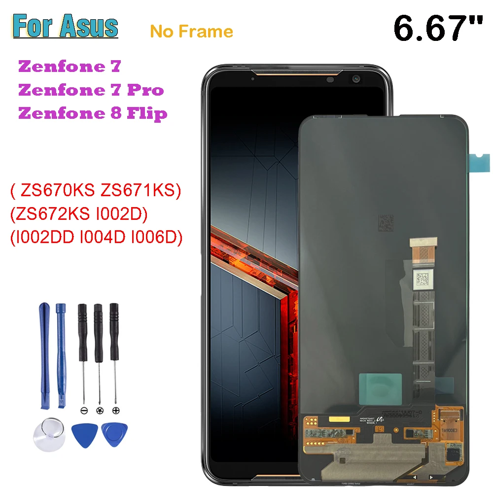ЖК-дисплей 6,67 дюйма AAA + для Asus Zenfone 7 Pro 8 Flip ZS670KS ZS671KS ZS672KS, сенсорный экран, дигитайзер, стекло в сборе, ремонт
ЖК-дисплей 6,67 дюйма AAA + для Asus Zenfone 7 Pro 8 Flip ZS670KS ZS671KS ZS672KS, сенсорный экран, дигитайзер, стекло в сборе, ремонт