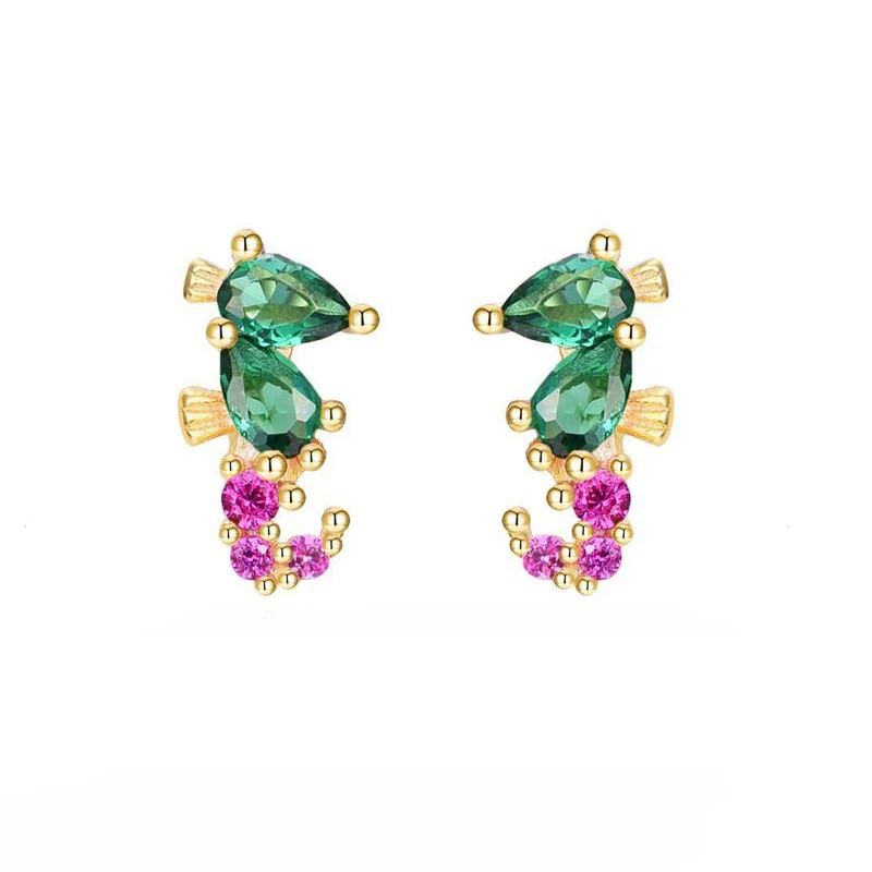 TIANDE Gold Plated Sea Horse Shape Stud Earrings for Women Zircon Piercing Ocean Animal Earring 2023 Fashion Jewelry Wholesale
TIANDE Gold Plated Sea Horse Shape Stud Earrings for Women Zircon Piercing Ocean Animal Earring 2023 Fashion Jewelry Wholesale