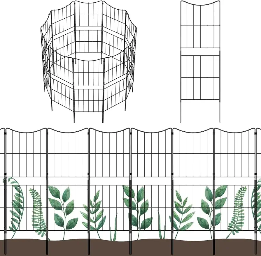 New Decorative Garden Fence Fencing 10 Pack, 37.5in (H) x 10ft (L) Rustproof Metal Wire Panel Border Animal Barrier for Dog
New Decorative Garden Fence Fencing 10 Pack, 37.5in (H) x 10ft (L) Rustproof Metal Wire Panel Border Animal Barrier for Dog