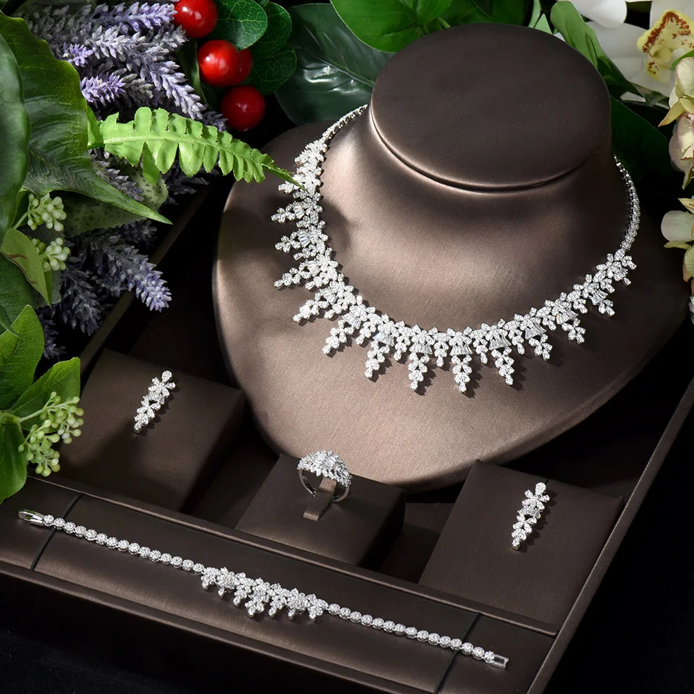 HIBRIDE Classic Leaf Flower Shape Jewelry Sets for Women Wedding Cubic Zirconia Necklace Nigeria Wedding Formal Occasion N-1035
HIBRIDE Classic Leaf Flower Shape Jewelry Sets for Women Wedding Cubic Zirconia Necklace Nigeria Wedding Formal Occasion N-1035