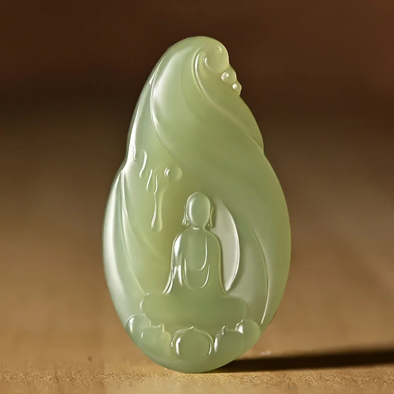 100% Natural Handmade hand-carve Natural jade Wudao Guanyin jade plate men's Pendant
100% Natural Handmade hand-carve Natural jade Wudao Guanyin jade plate men's Pendant