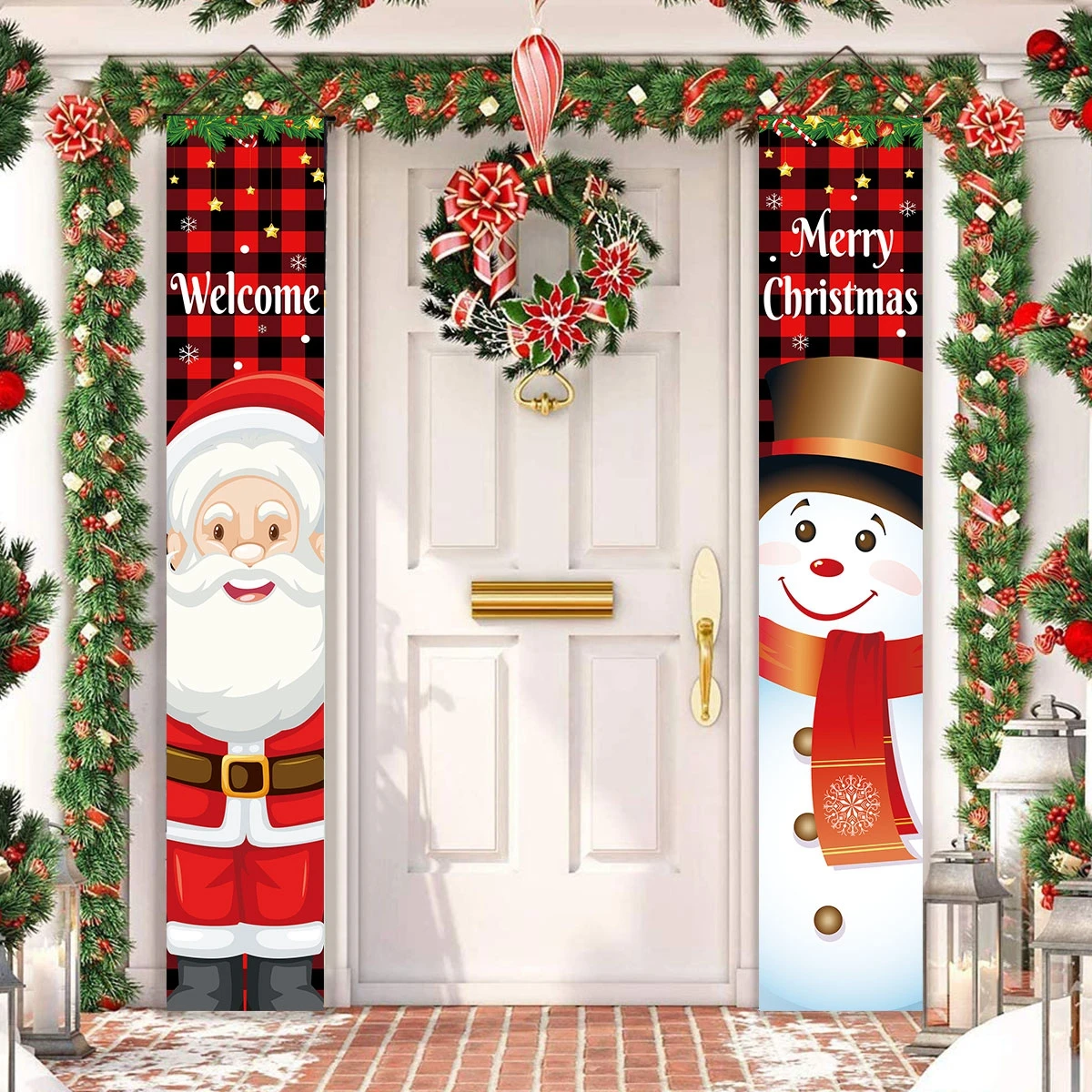 

Christmas Snowman Door Curtain Banner Merry Christmas Decorations For Home 2023 Navidad Kerst Natal Noel Xmas Decor New Year