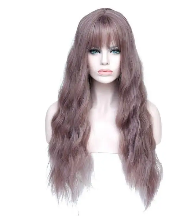 Wholesale long hair wig with high temperature wire, machine made, T color, natural curly, multi-color, instant noodles roll, fro
Wholesale long hair wig with high temperature wire, machine made, T color, natural curly, multi-color, instant noodles roll, fro